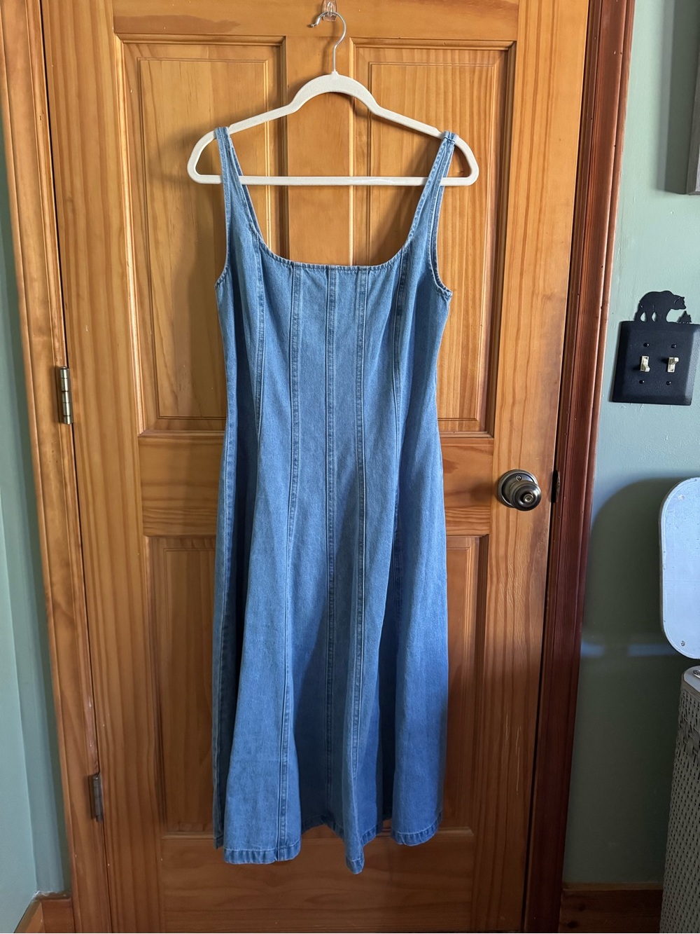 H&m size medium denim sleeveless dress